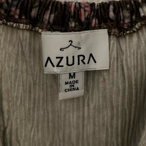 Azure Zip Front Short Romper Brown Floral Size Medium - Picture 6 of 7